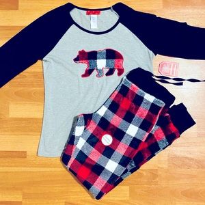 BNWT Plaid Bear Pyjama Set from Sleep Nation